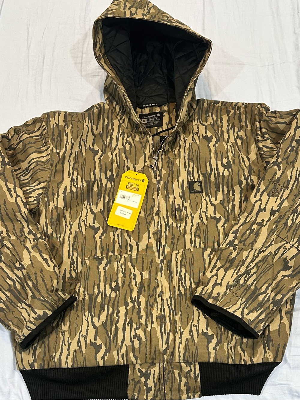 Carhartt Bottomland Camo Rugged Flex Duck Insulated Hooded Jacket